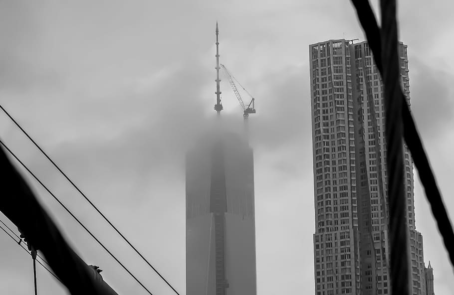 new york, usa, bridge, black and white, view, brooklyn bridge, history, newyork, architecture, monuments