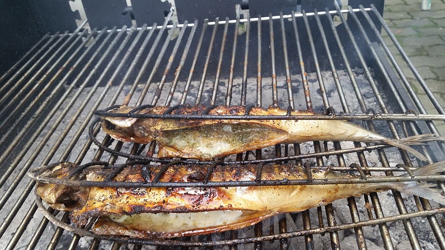 Mackerel, Fish, Barbecue, Nutrition, barbecue grill, grilled, heat - temperature, food and drink, preparation, food