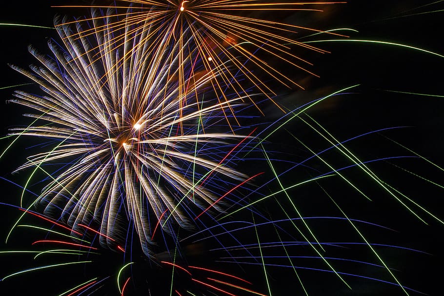 fireworks display wallpaper, Fire, Fireworks, Burst, Boom, Explotar, celebrar, celebración, cuarto, de julio