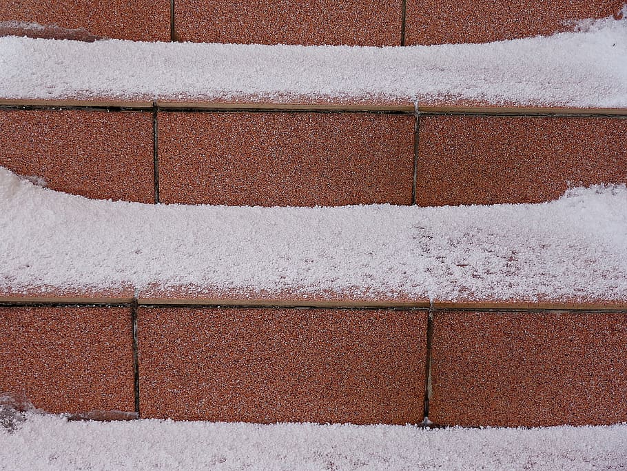 Winter, Snow, Stairs, december, precipitation, white, frost, biel, hard rime, not cold