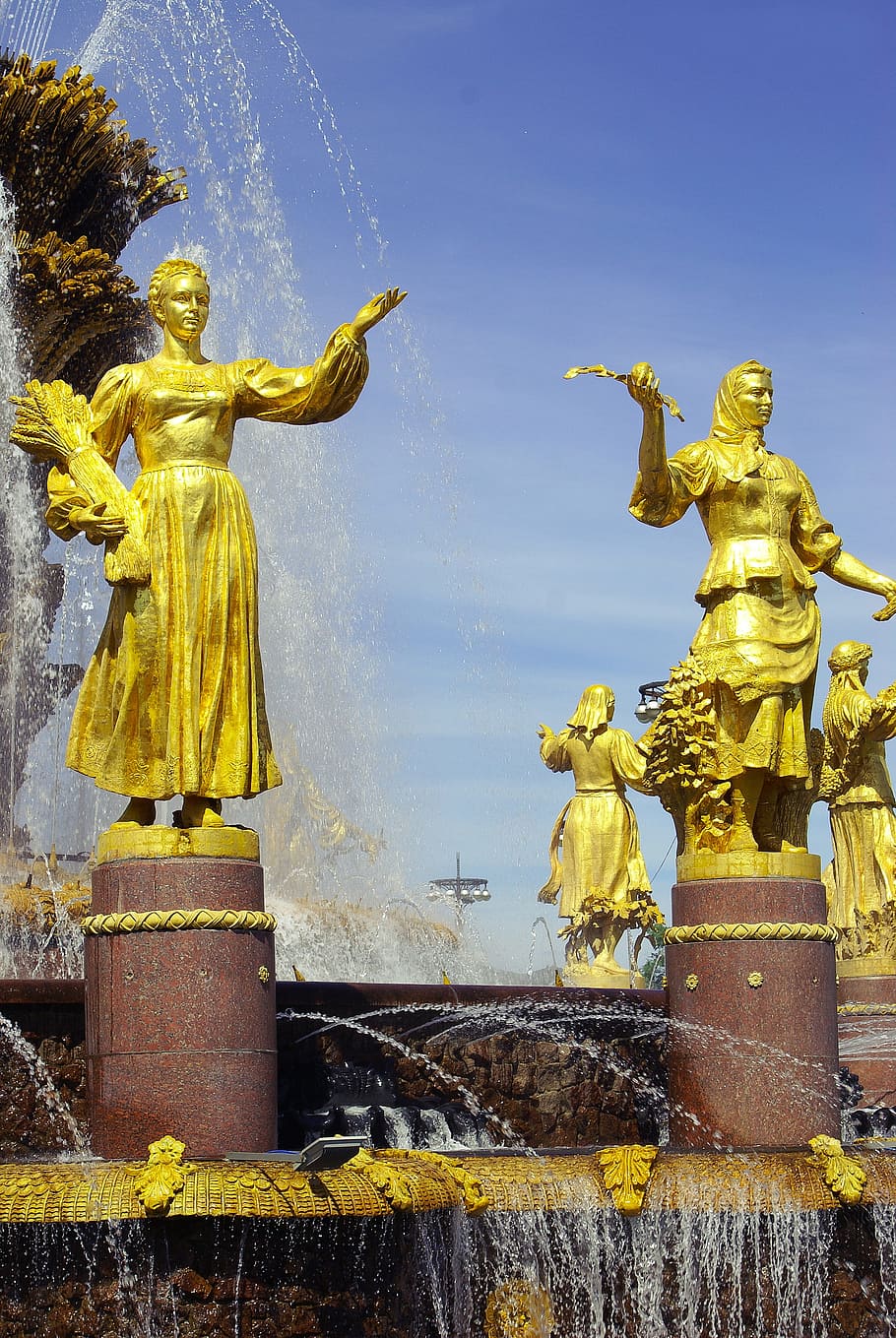 fountain, enea, moscow, history, russia, the ussr, showplace, sculpture, monument, symbol