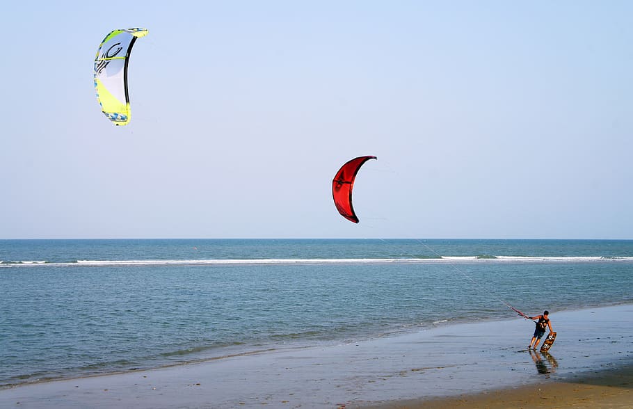 surf, mar, deporte, viento, hombre, windsurf, agua, playa, costa, ocio