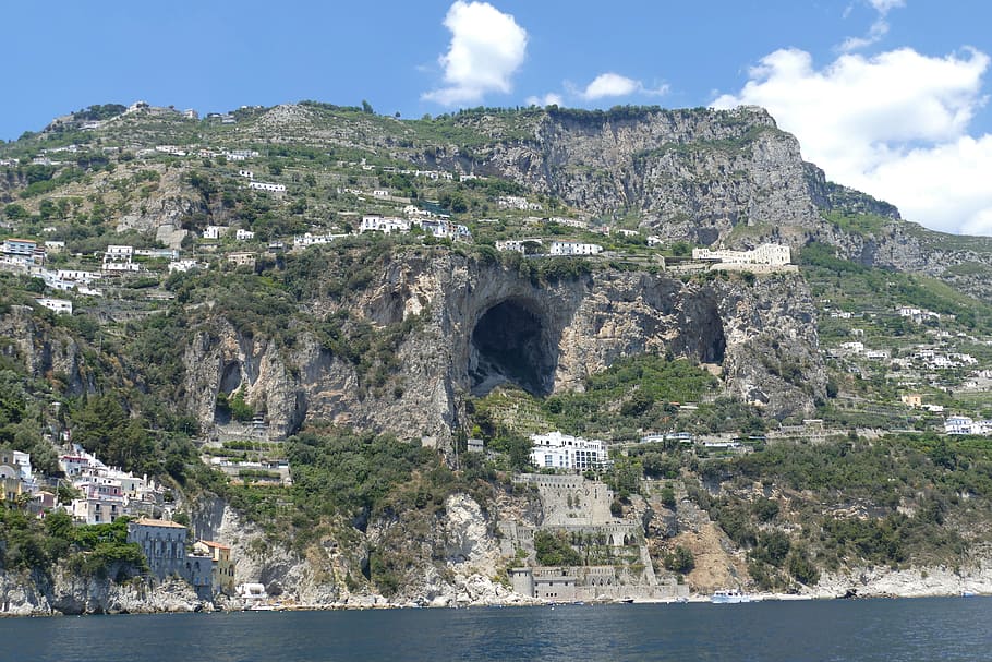 amalfi, italy, amalfi coast, coast, cliff, holiday, mediterranean, rock, campania, landscape