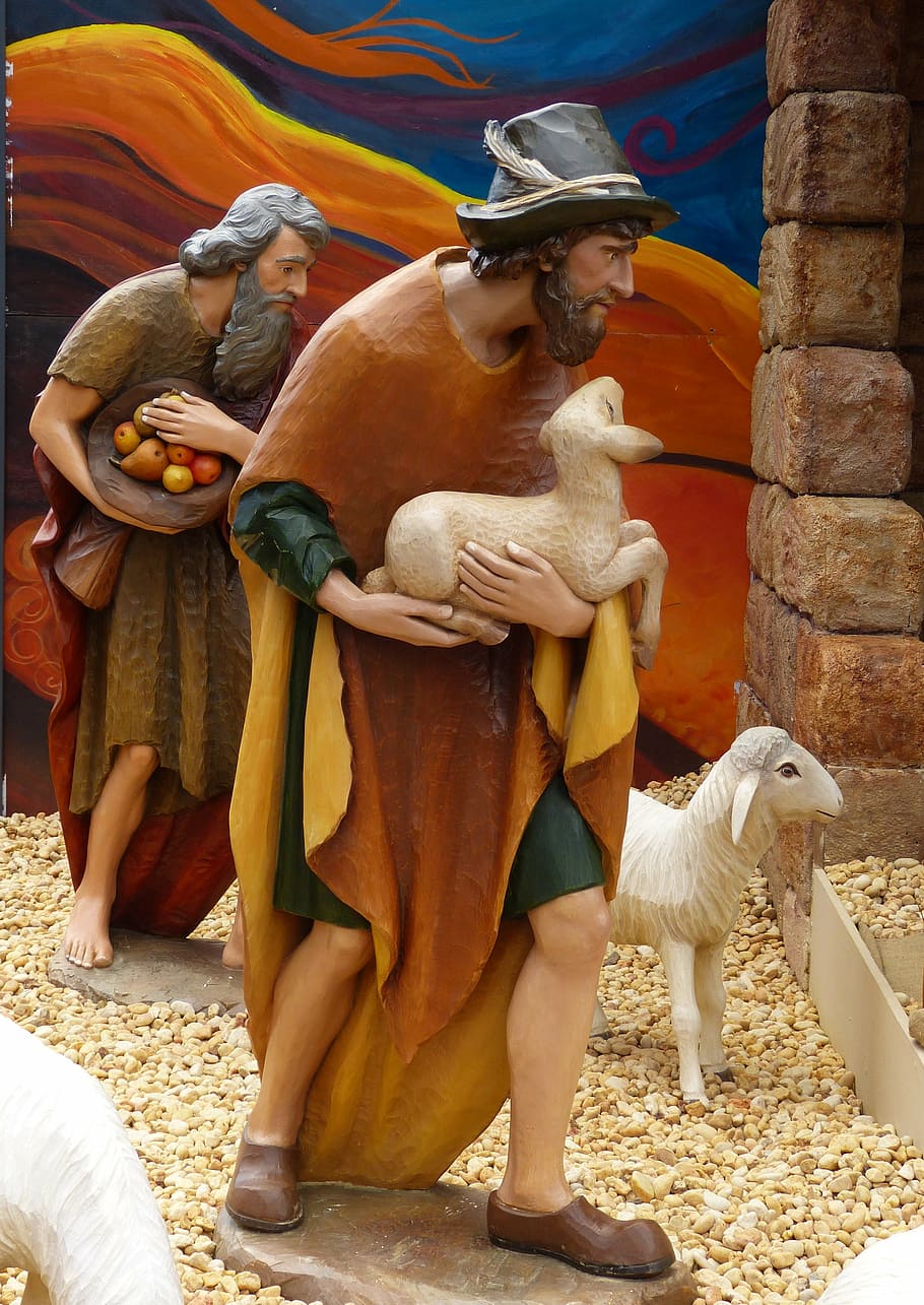 tiga raja figurines, buaian, gembala, natal, adegan kelahiran, kedatangan, dekorasi, waktu natal, dekorasi natal, sydney