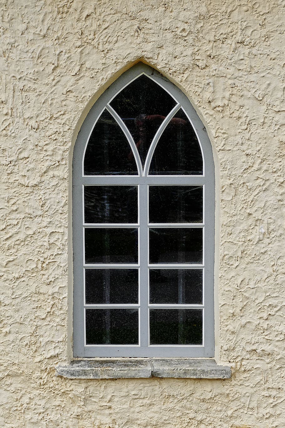 window, gothic, new, facade, architecture, home, wall, window frames, plaster, building