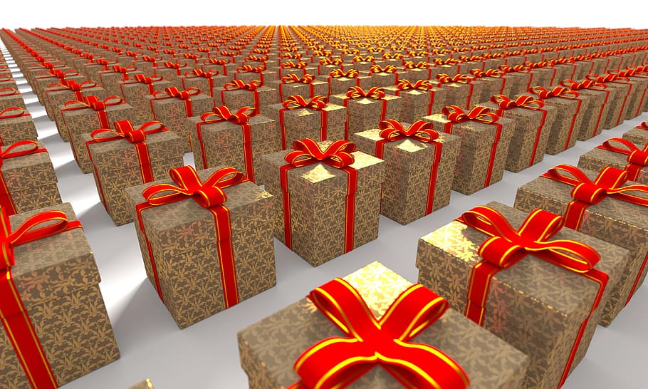 gift box lot, present, gift, box, holiday, christmas, ribbon, celebration, xmas, bow