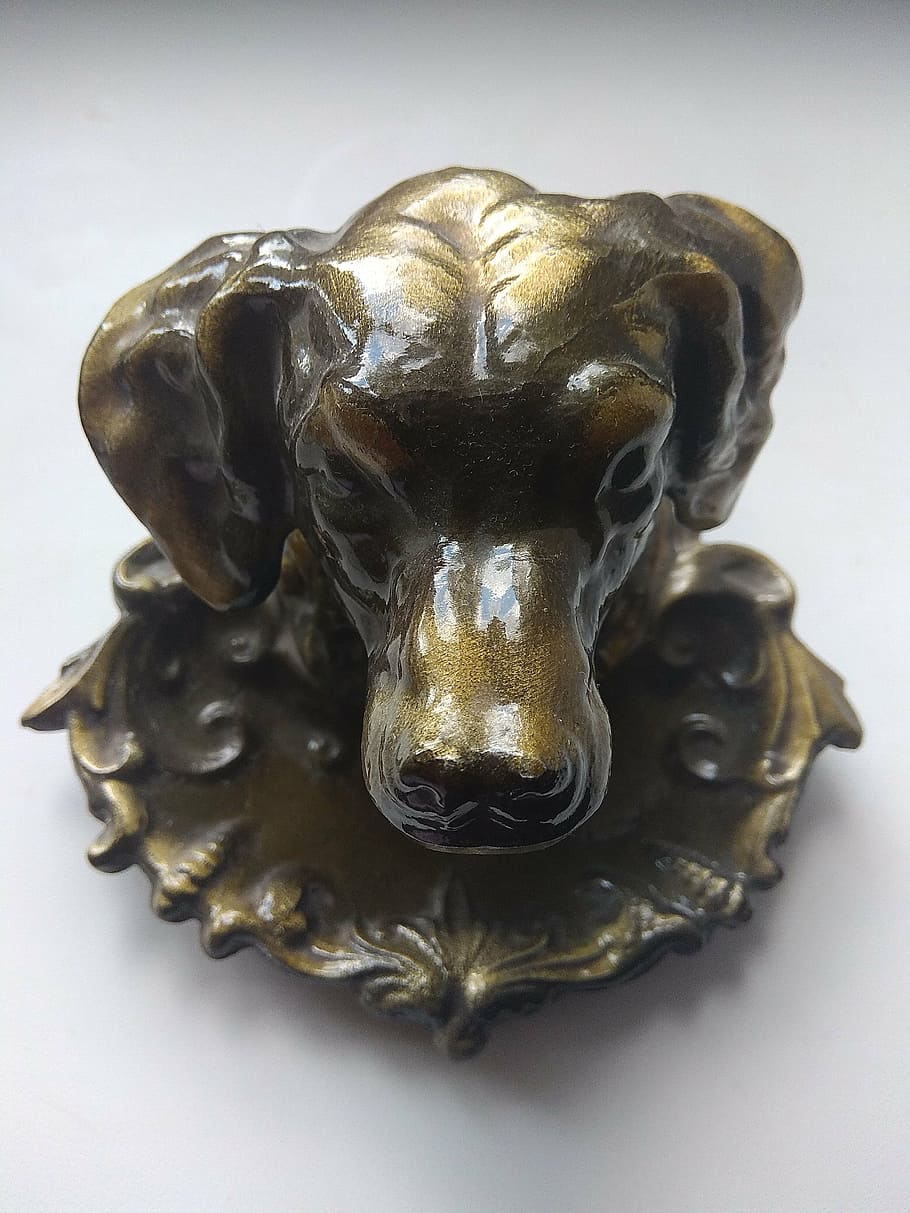dog, metal, dog metal, casket, bronze, ashtray, retro, the ussr, dural, figurine dog
