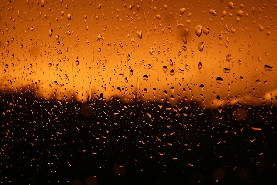 hujan, jendela, kota, perkotaan, abstrak, cahaya, drop, basah, cair, tetesan hujan