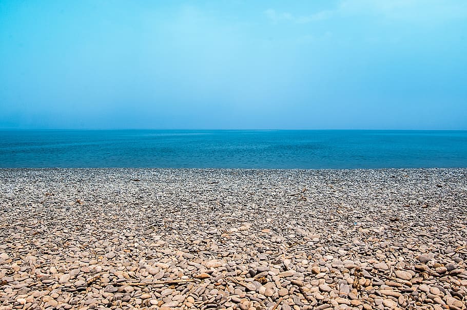 seashore during daytime, beach, sea, the stones, the sun, weather, holidays, greece, crete, summer