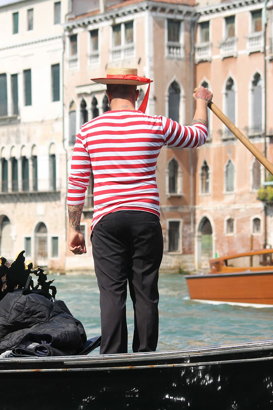 Venice, Gondolier, Gondola, Italian, italy, travel, city, tourism, boat, canal