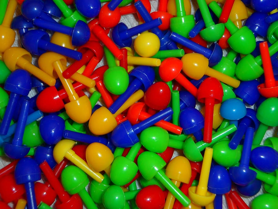 lote de tubo de plástico de cores sortidas, plugue, colorido, criança, crianças, brinquedos, bagunça, massa, quantitativa, jogo peg