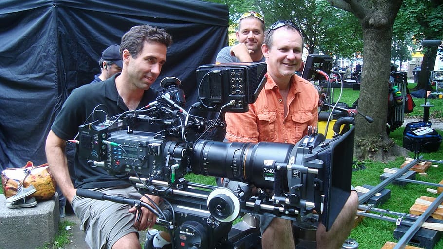 Movie, Film, Film Crew, Camera, filming, movie, men, people, outdoors, adult, group Of People