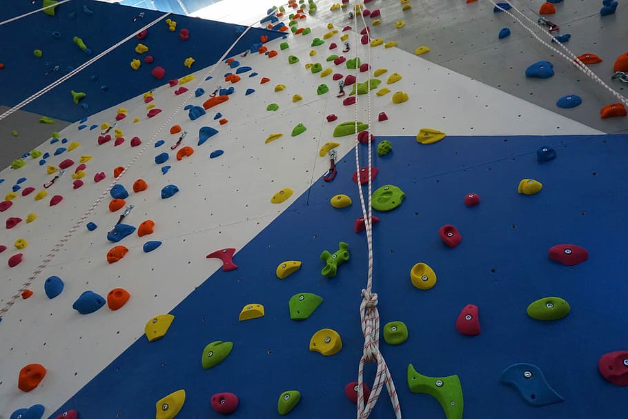 Skalka, Climbing, mountaineering, sport, leisure activity, climbing wall, high angle view, extreme sports, indoors, challenge
