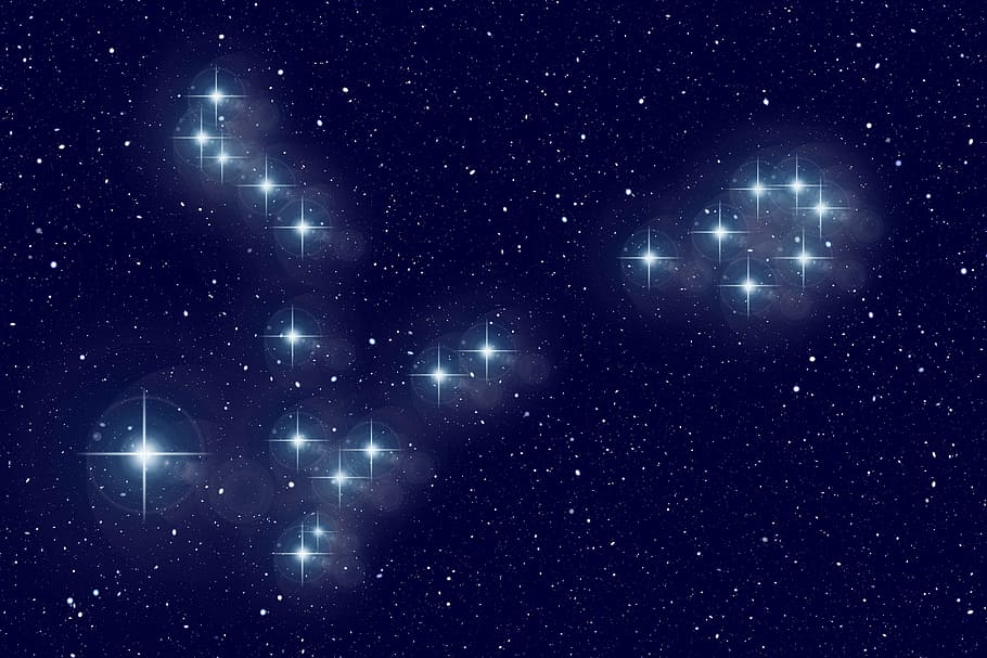 estrellas, cielo, pescado, estrella, constelación, universo, sol, espacio, todos, cosmos