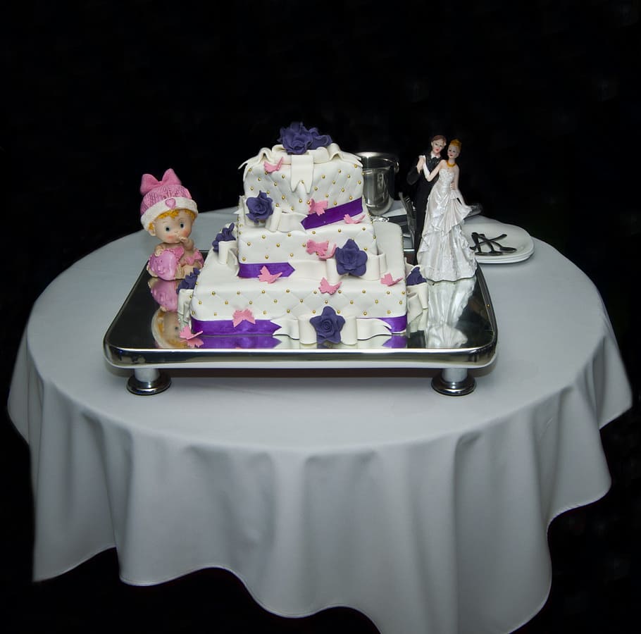 Wedding, Cake, Baptism, Sugar, Color, wedding, cake, wedding cake, sweet, food, pink