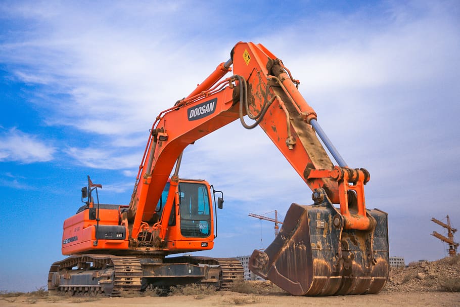 industry, heavy, machine, scoop, power shovel, equipment, machinery, construction industry, construction site, earth mover