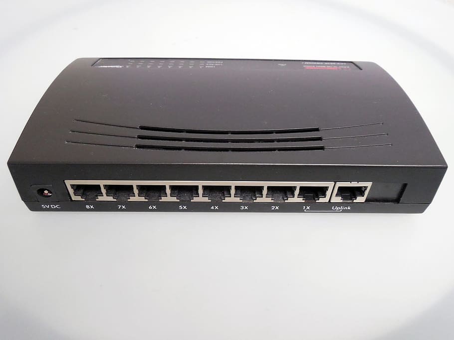 black switch hub, Router, Network, Connection, Pc, internet, technology, www, computer, office