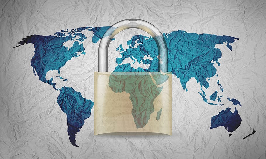 world map, padlock, digital, paper, safety, encryption, ssl, world, protection, lock