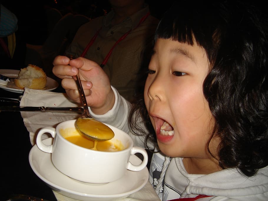 pumpkin porridge, soup, i'm better alone, food and drink, childhood, drink, cup, child, refreshment, mug