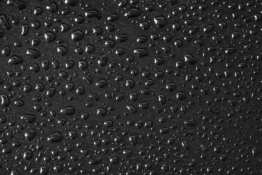 negro, agua, patrón de fondo, agua negra, gotas, resumen, fondo, patrón, todo negro, blanco y negro