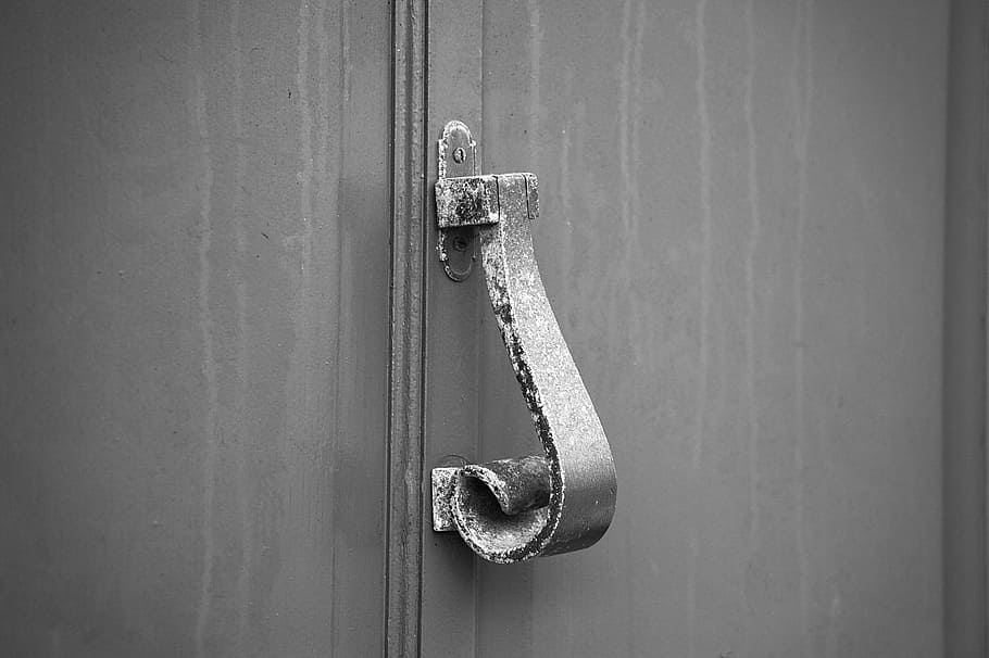 knocker, door, metal, city, wrought iron, patina, urban design, accessory, house, forged