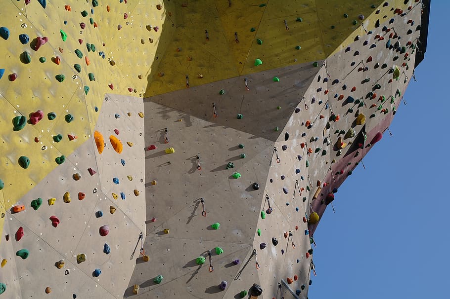 patrón, roca, artificial, escalada, deporte, aire libre, ocio, ejercicio, instalaciones, estructuras