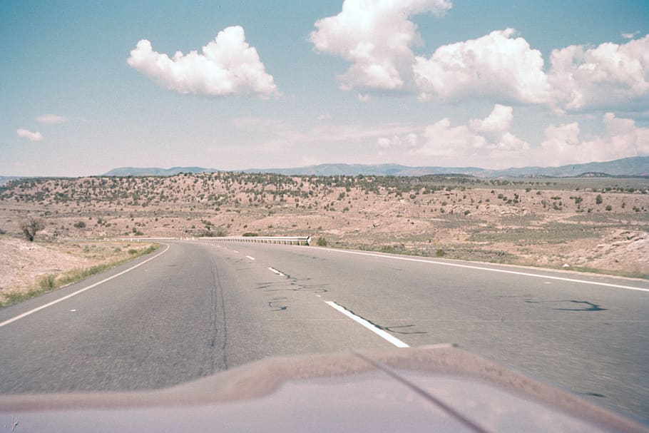rodovia, velocidade, estrada, vintage, américa, paisagem, horizonte, viagem, filme, fotografia