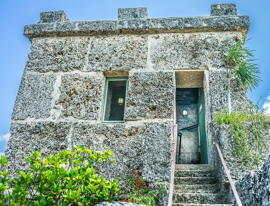 coral castle, miami, florida, attraction, blocks, homestead, landmark, monument, mysterious, stones