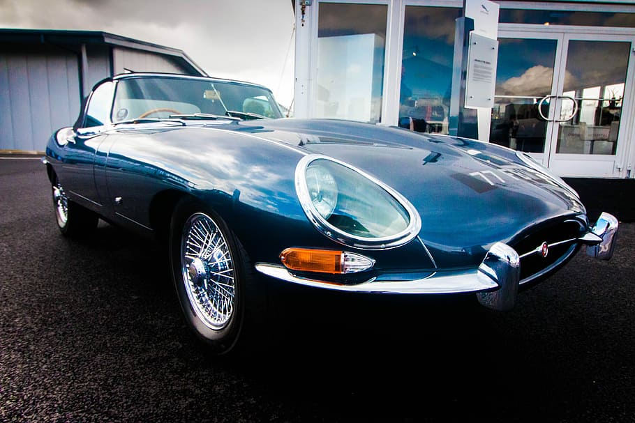 Jaguar, Carro, Automático, Veículo, Clássico, entalhe, retro, estilo, transporte, vermelho