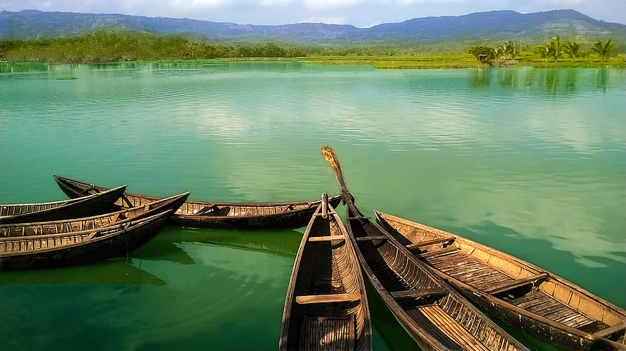 brown, canoe, body, water, Travel, Da Nang, Subsistence, Danang, the beach, coast