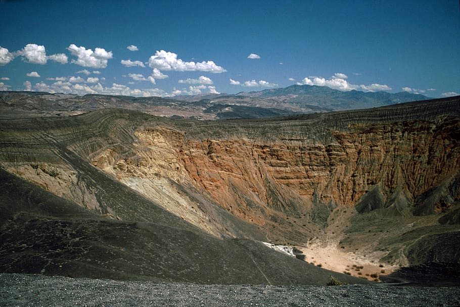vale da morte, nacional, parque, Cratera de Ubehebe, Parque Nacional do Vale da Morte, Nevada, cratera, fotos, paisagem, domínio público