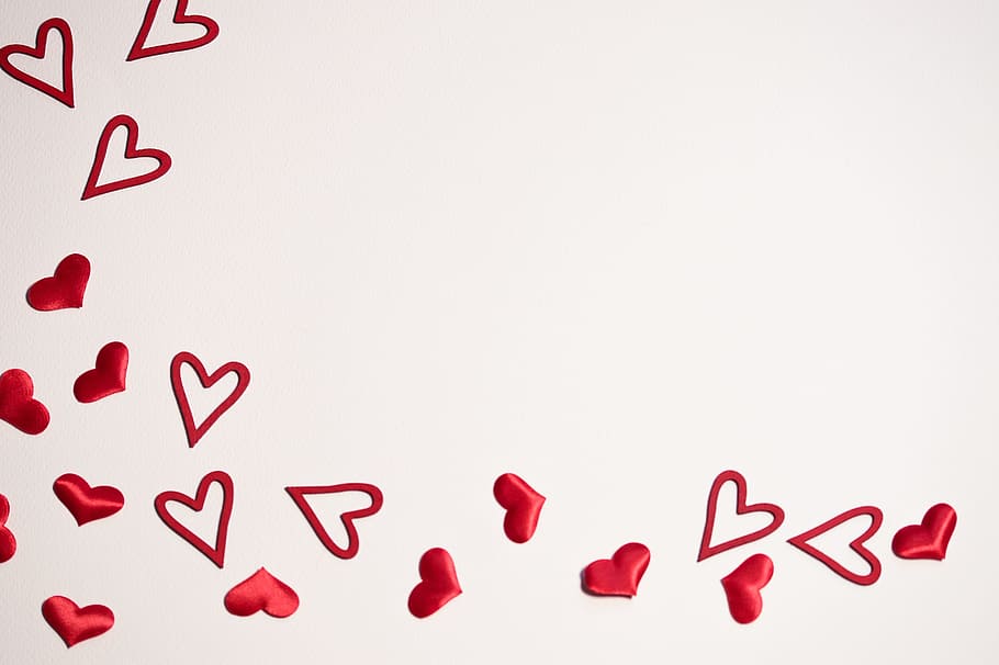 red, hearts print, digital, wallpaper, love, hearts, valentine, background, heart shape, romantic