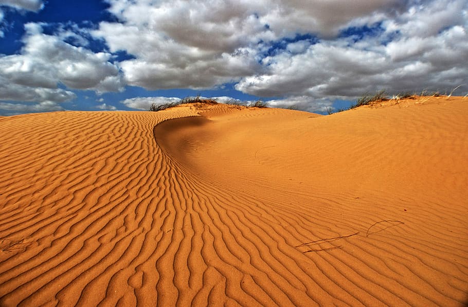 sand dunes landscape, sky, clouds, Sand Dunes, landscape, Israel, photos, landscapes, public domain, sand