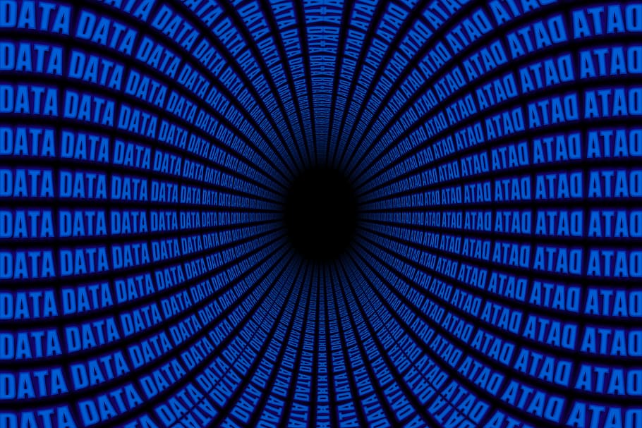 azul, negro, fondo de pantalla de ilusión de datos, datos, conjunto de datos, palabra, diluvio de datos, base de datos, massendaten, recopilar