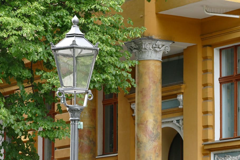 berlin, kreuzberg, gas lantern, lantern, road, residential street, lighting equipment, architecture, built structure, building exterior