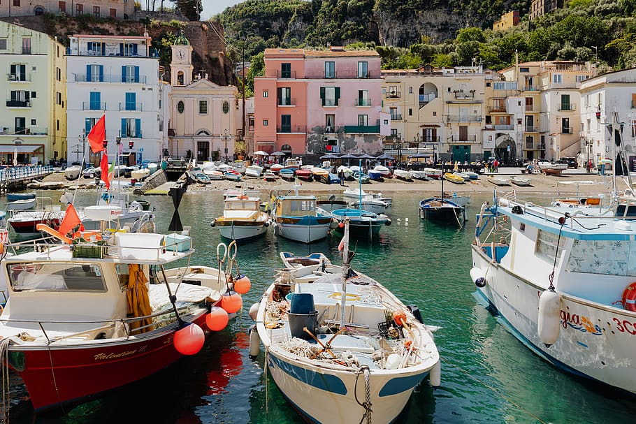 Itália, Europa, custo, amalfi, viagem, campania, Mar Tirreno, Sorrento, embarcação náutica, meio de transporte