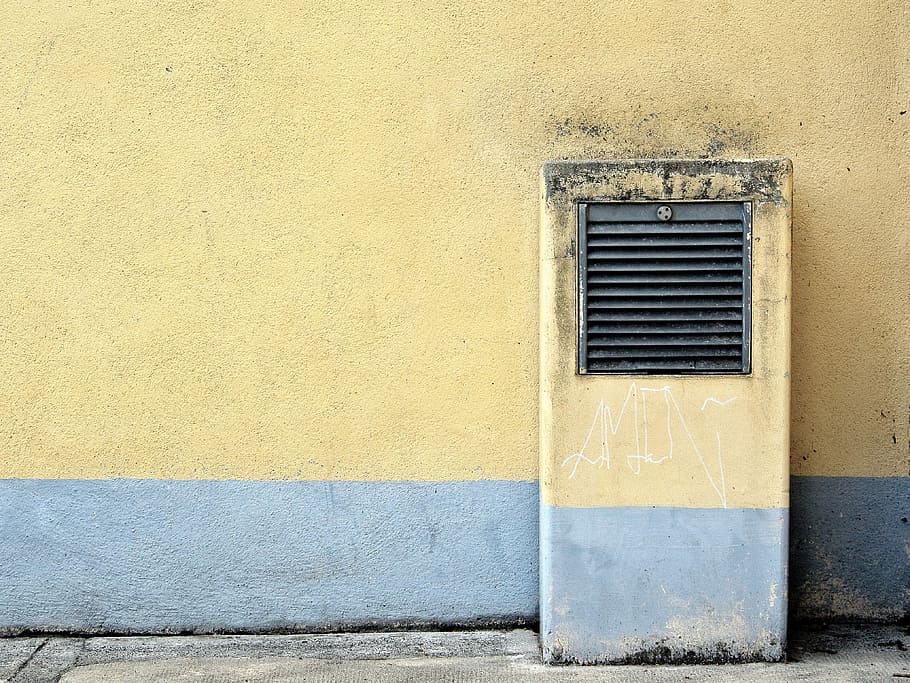 Muro de hormigón amarillo, amarillo, hormigón, pared, viejo, textura, vintage, piedra, arquitectura, edificio