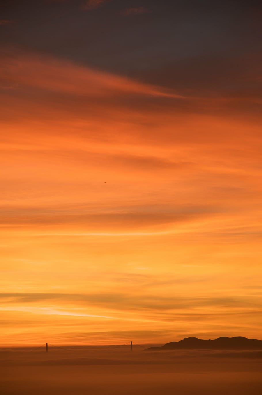 orange, sky, sunset, clouds, cloudy, skies, dramatic, sunlight, bright, colorful