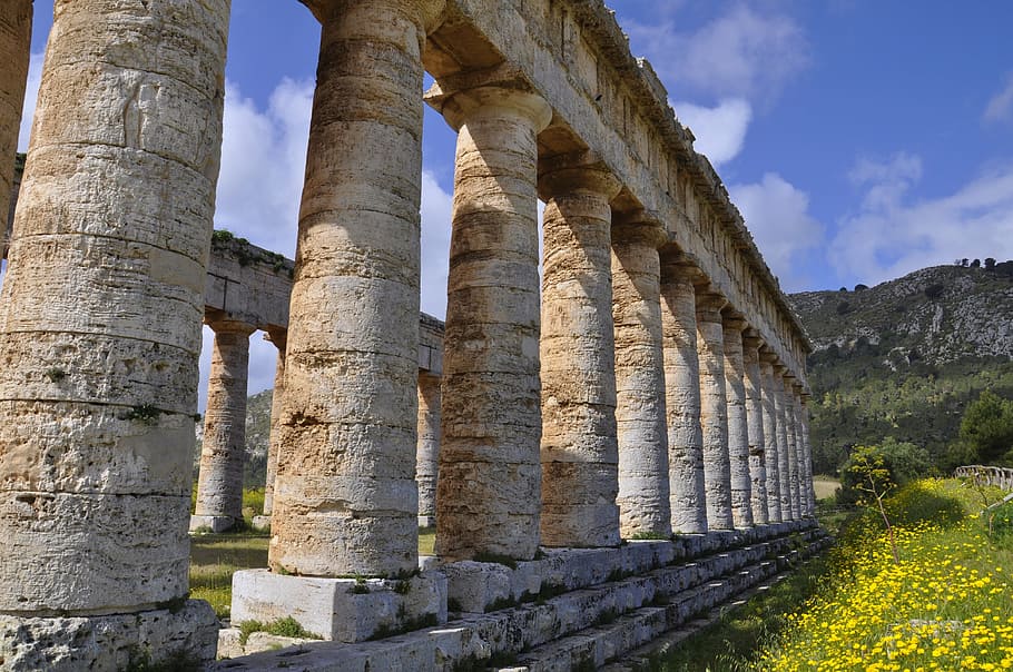 Sisilia, kuil, segesta, Italia, sejarah, masa lalu, kuno, arsitektur, struktur yang dibangun, langit | Pxfuel