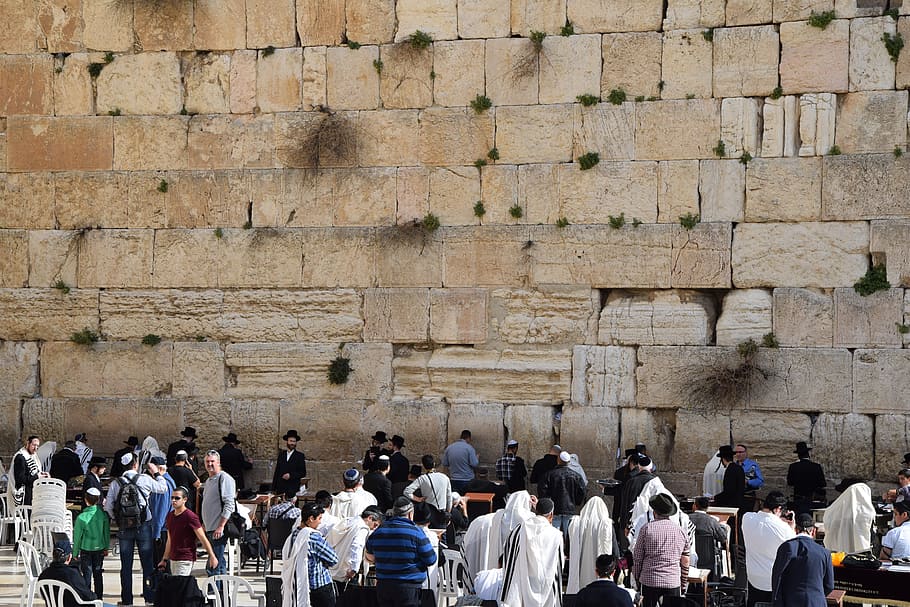 wailing wall, jerusalem, Prayer, Wailing Wall, Jews, Jerusalem, jew, large group of people, crowd, people, religion