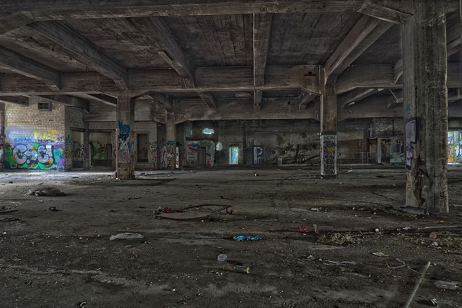 lugares perdidos, fábrica, antigua fábrica, pforphoto, abandonado, caducado, decadencia, antiguo, edificio industrial, edificio