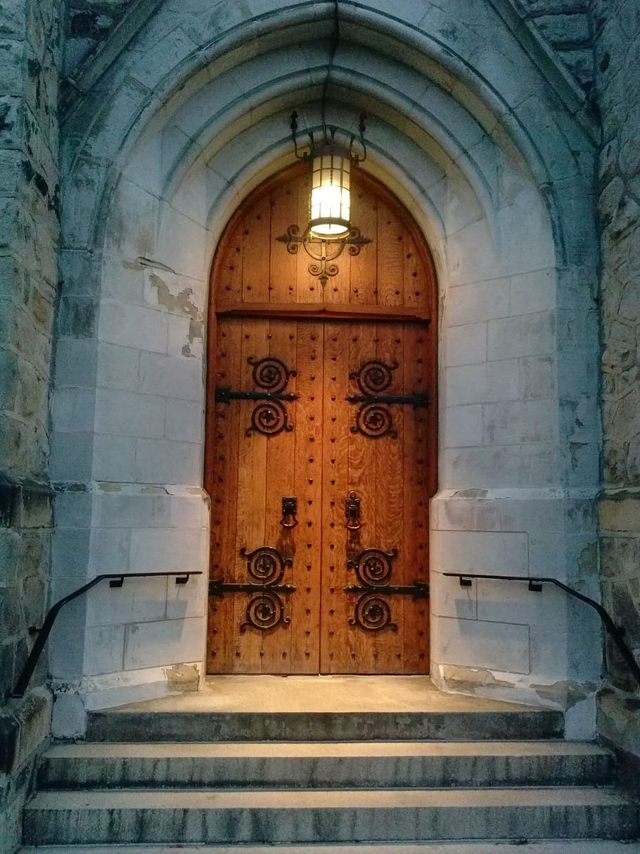 教会, ドア, 入り口, 古い, 教会のドア, 宗教, 建物, 戸口, 木材, 石