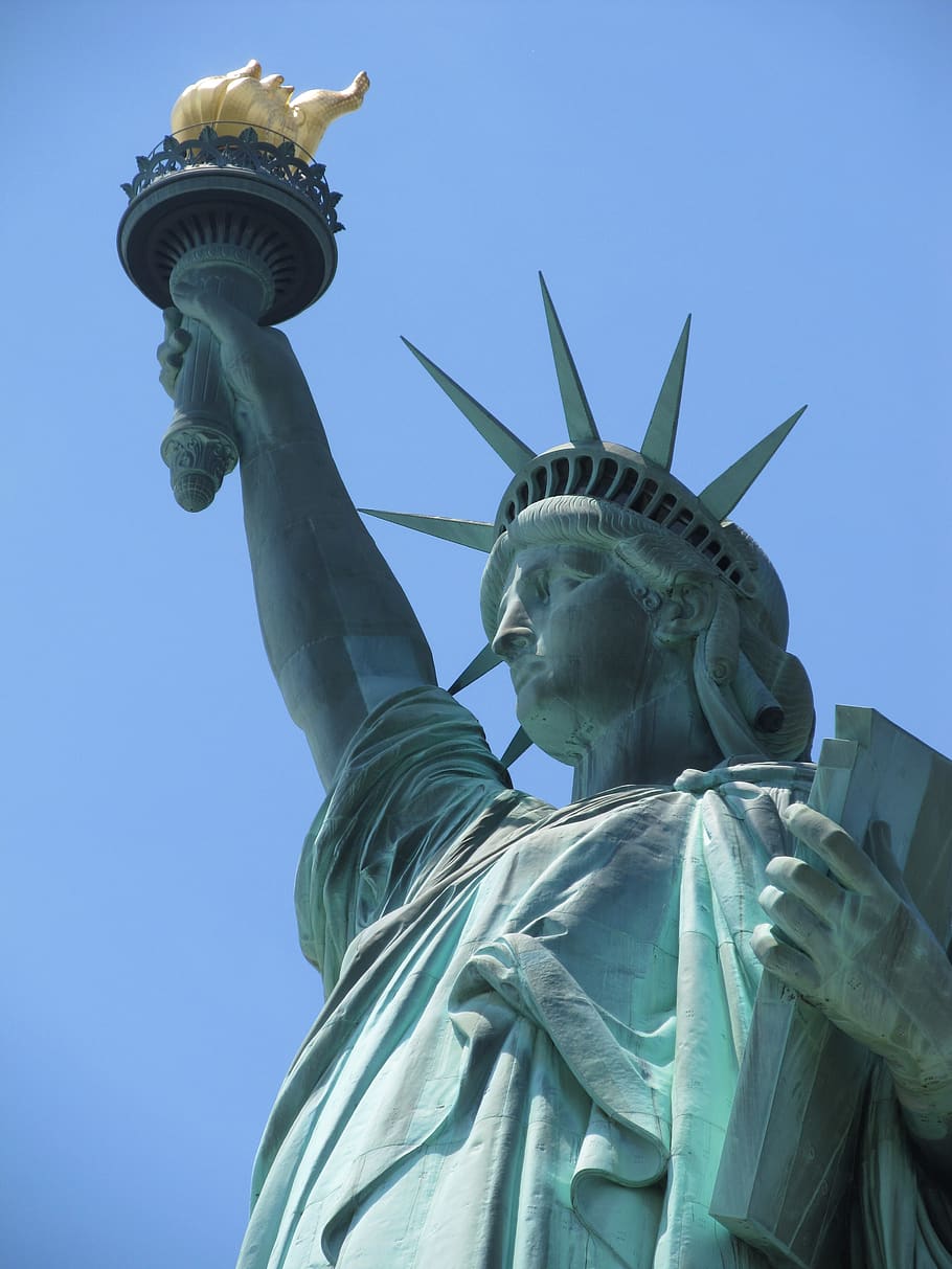 estátua da liberdade, marco, cidade de nova york, manhattan, nova iorque, famoso, ícone, icônico, monumento, arquitetura