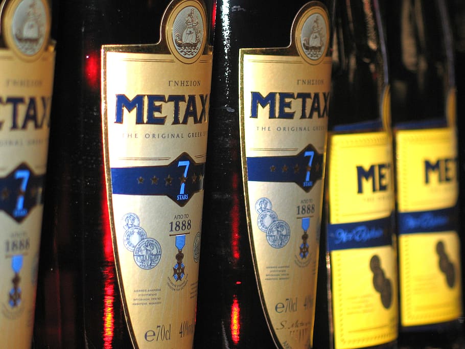 metaxa, spirits, bottle, alcohol, glass bottles, alcoholic, drink, shop, sale, alcohol sales