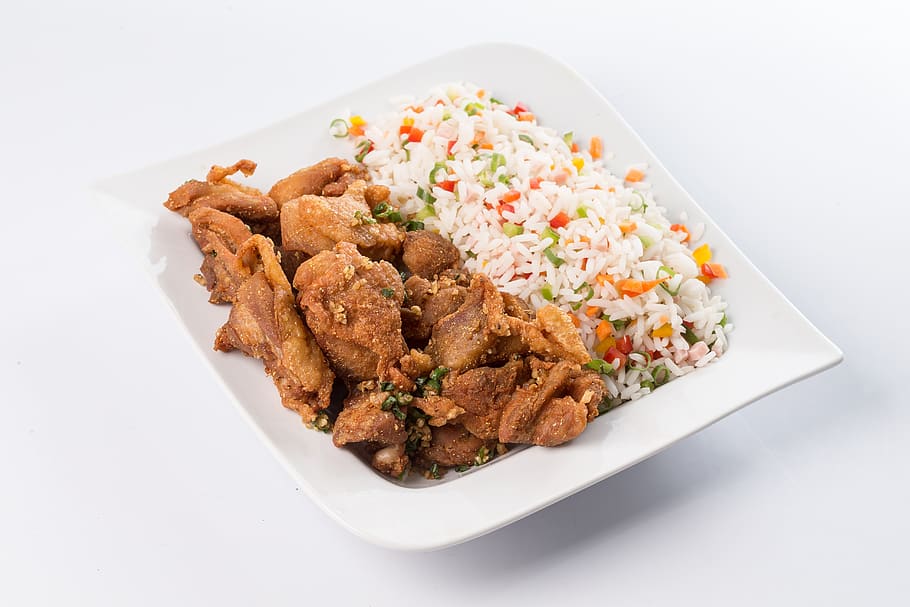 yakimeshi, nuggets, combined, chicken, ready-to-eat, food, food and drink, freshness, meat, serving size