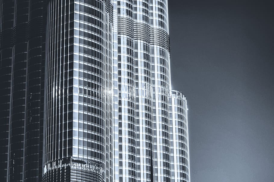 perincian, bangunan, Arsitektur, Dubai, kota, pencakar langit, Adegan perkotaan, menara, Gedung perkantoran, modern