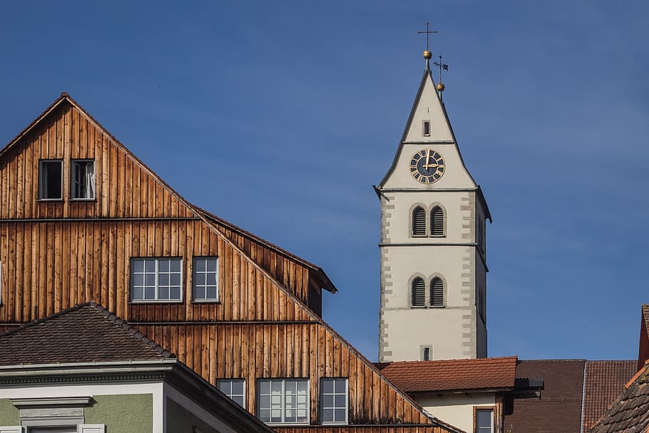 Meersburg, Old Town, Steeple, lake constance, architecture, city, truss, facade, fachwerkhäuser, homes