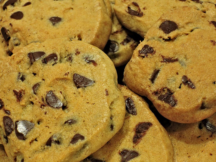 chocolate cookie chips, chocolate chip cookies, butter, eggs, sugar, sweet food, food, food and drink, freshness, baked