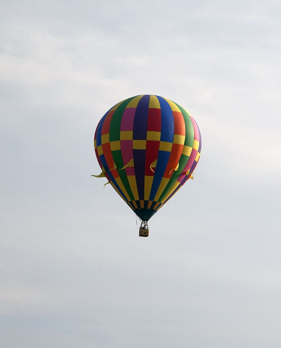 Balão, Ar quente, Colorido, subindo, céu, voo, evento, elevador, flutuante, pacífico