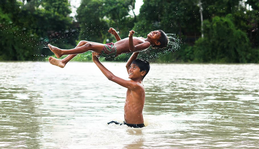 bangladesh, river, enjoying, asia, water, tourism, people, green, landscape, life
